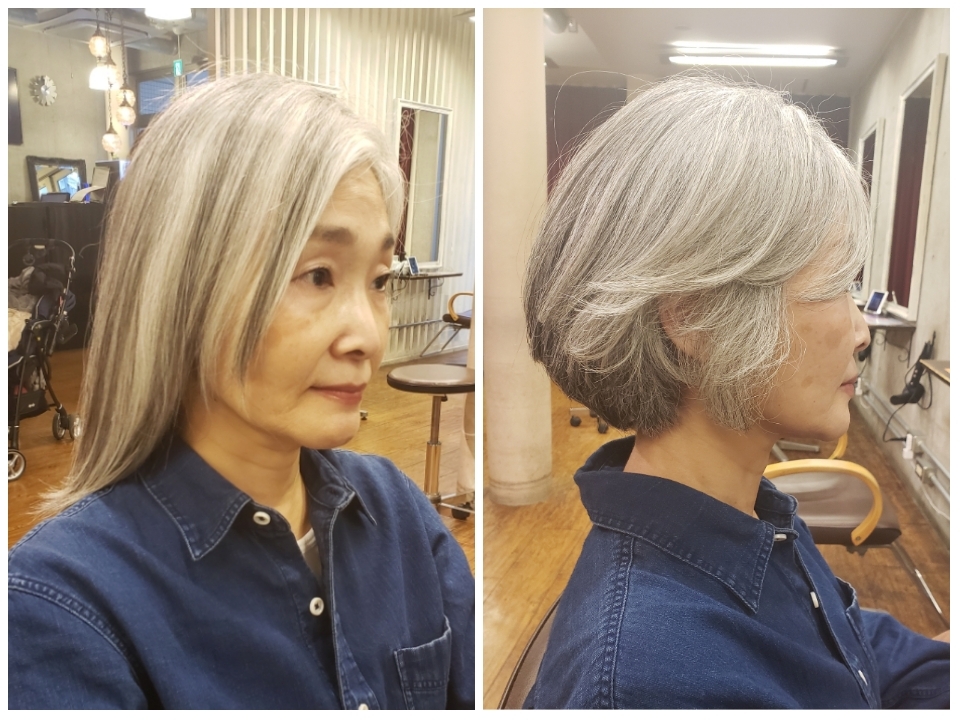 私のグレイヘアライフ 移行期も楽しく過ごすヘアスタイル Careblog Magnolia マグノリア 東京 表参道にあるパーマが得意なヘアサロン